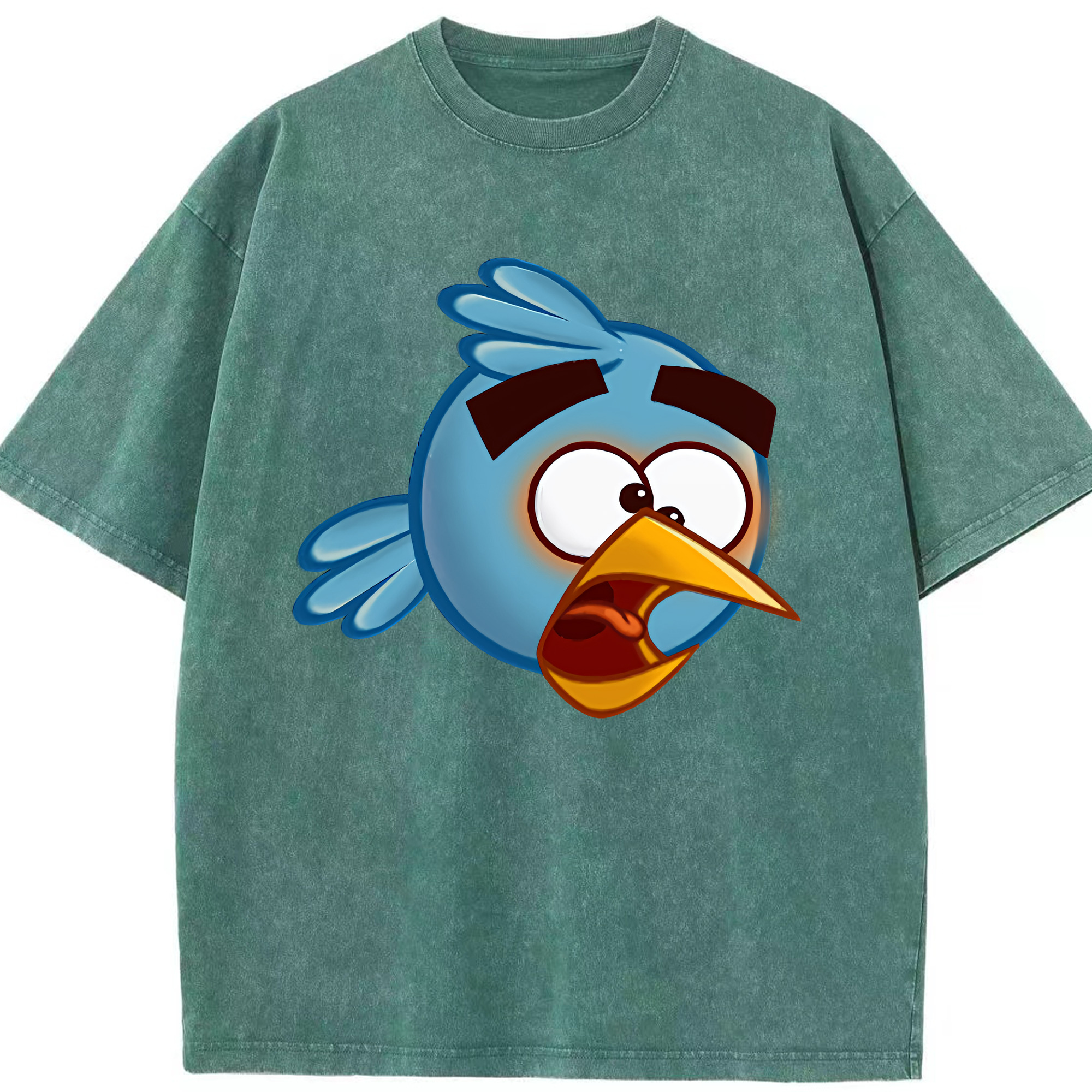 （画像用） Angry Birds アングリーバード 綿100% ヴィンテージ風 半袖Tシャツ（フロントプリント）